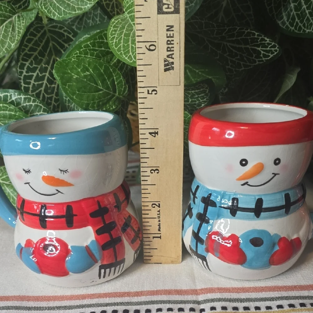 Bay Island Ceramic Snowmen Mugs
